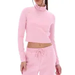 FILA T Shirts Women's Pink Turtleneck Moderate