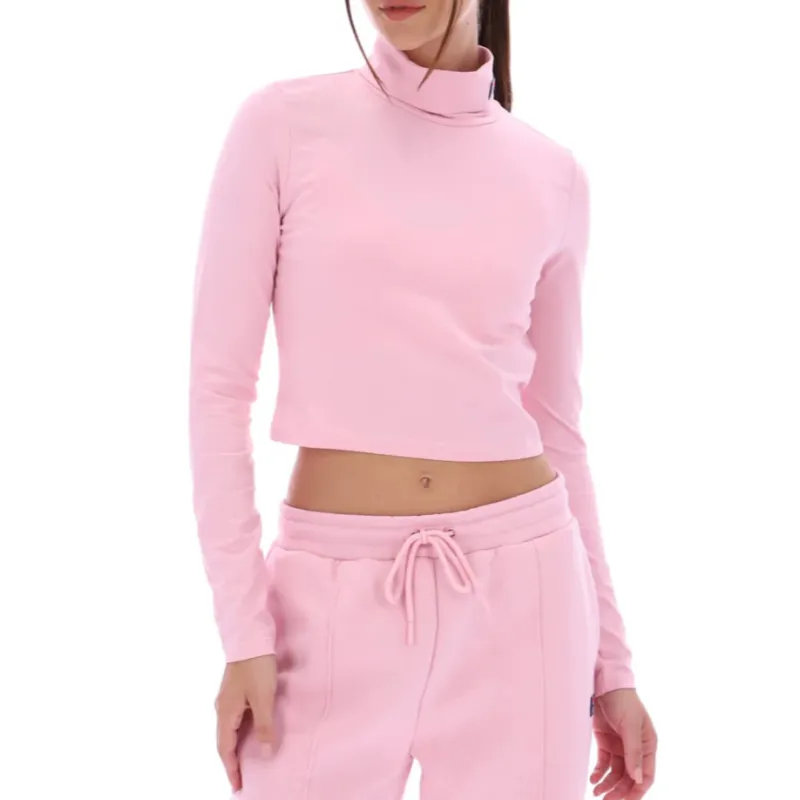 FILA T Shirts Women's Pink Turtleneck Moderate