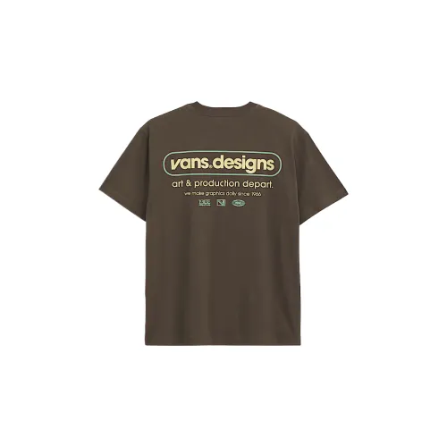 Vans T Shirts Men's Brown Crew Neck Moderate