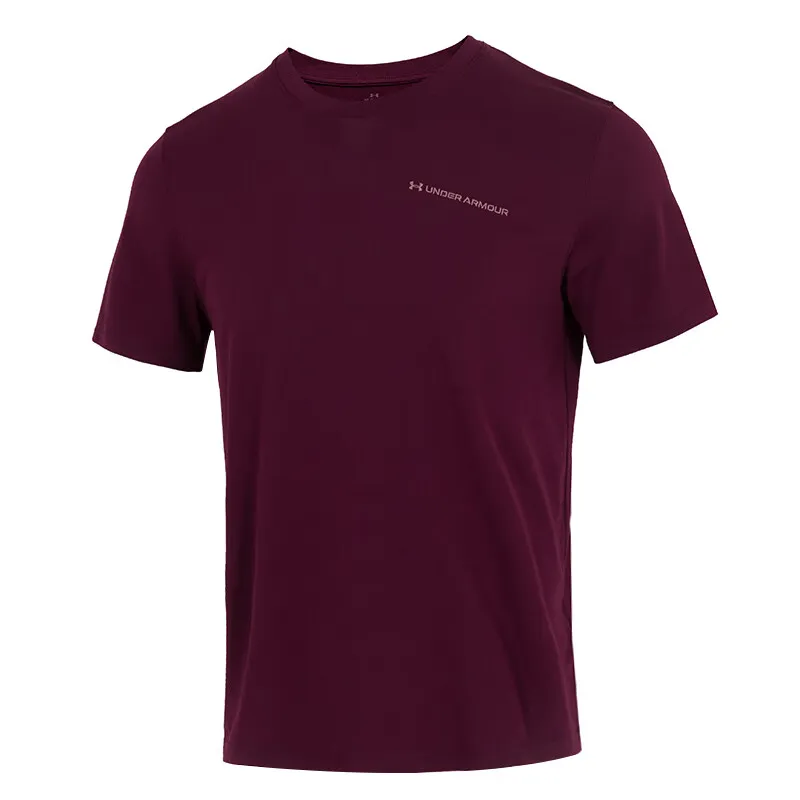 Under Armour T-Shirts Men's Dark Chestnut Crew Neck Moderate