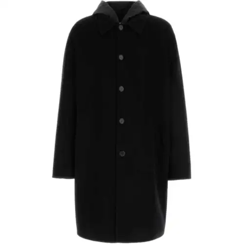 PRADA Long Sleeved Straight Hem Overcoat