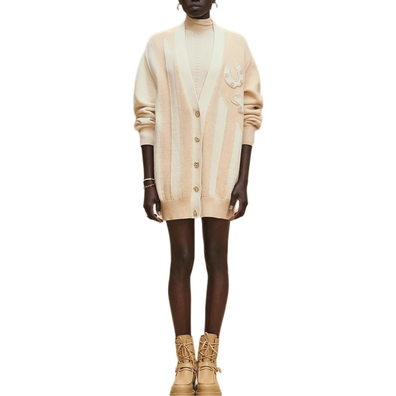 Женский кардиган Hermes HERMES FW25 (бежевый)