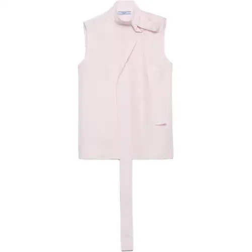 Prada bow-detail high-neck top