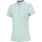 Li Ning Polo Shirts Women's Mossy Blue Polo Collar Moderate Straight Fit