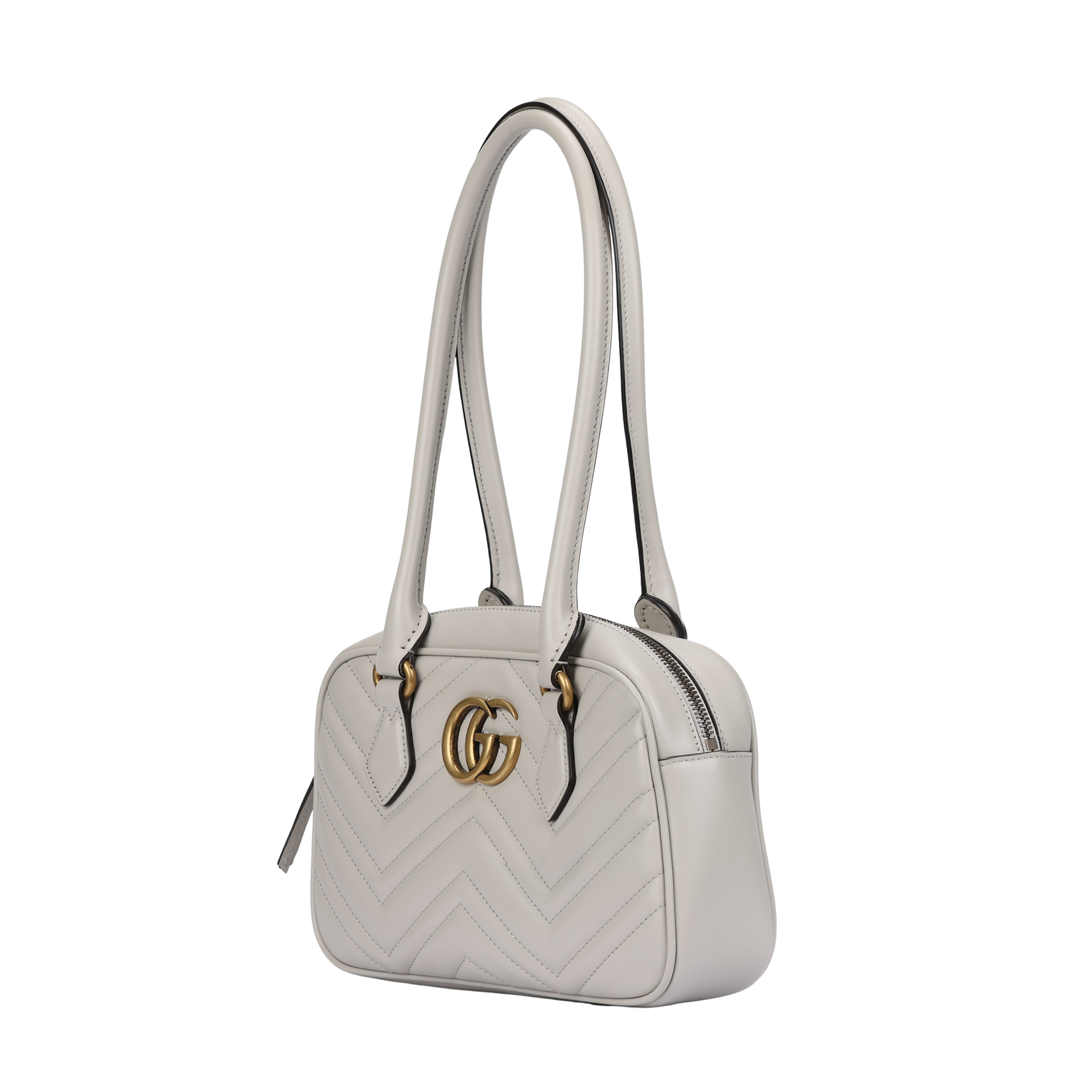 Женская сумка Gucci GG Marmont (серая) — фото 2
