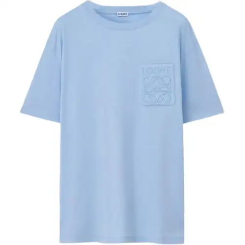 LOEWE Logo Embroidered Crewneck T Shirt