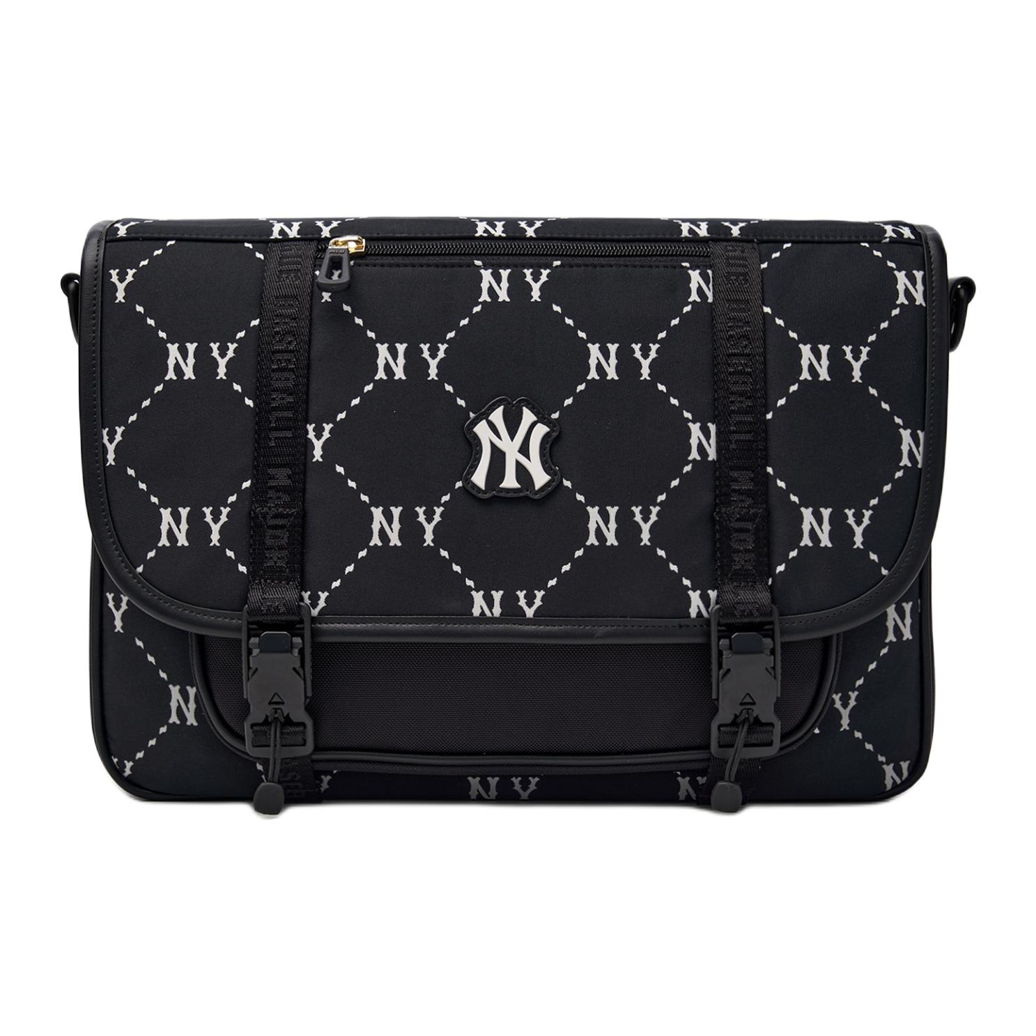 Сумка-курьер MLB Monogram 25FW (черная)