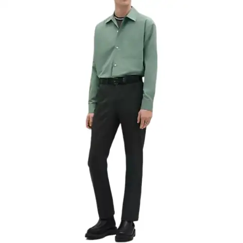 HERMES Jeans Men's Black Moderate Straight Fit Pants