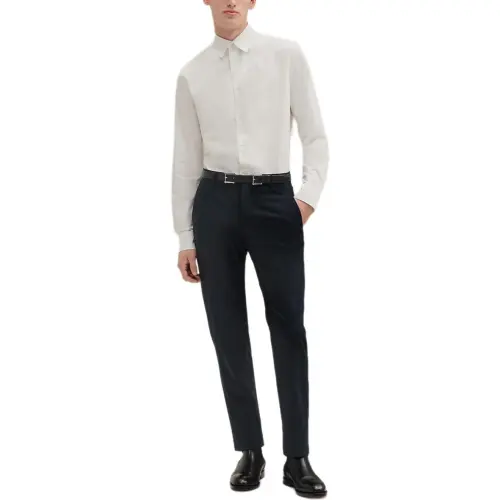 HERMES Casual Pants Men's Blue Moderate Slim Fit Pants