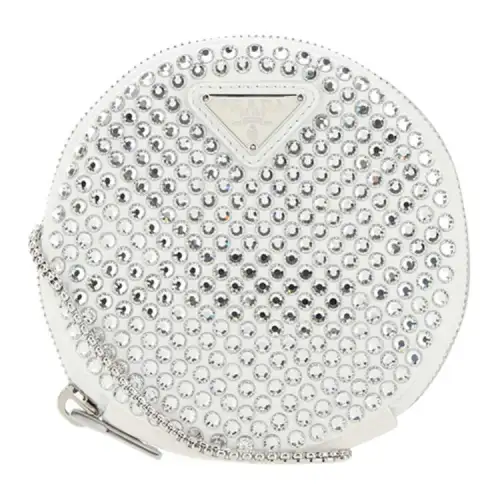 PRADA Fabric One Shoulder Handbag, Crossbody Bag Women's White