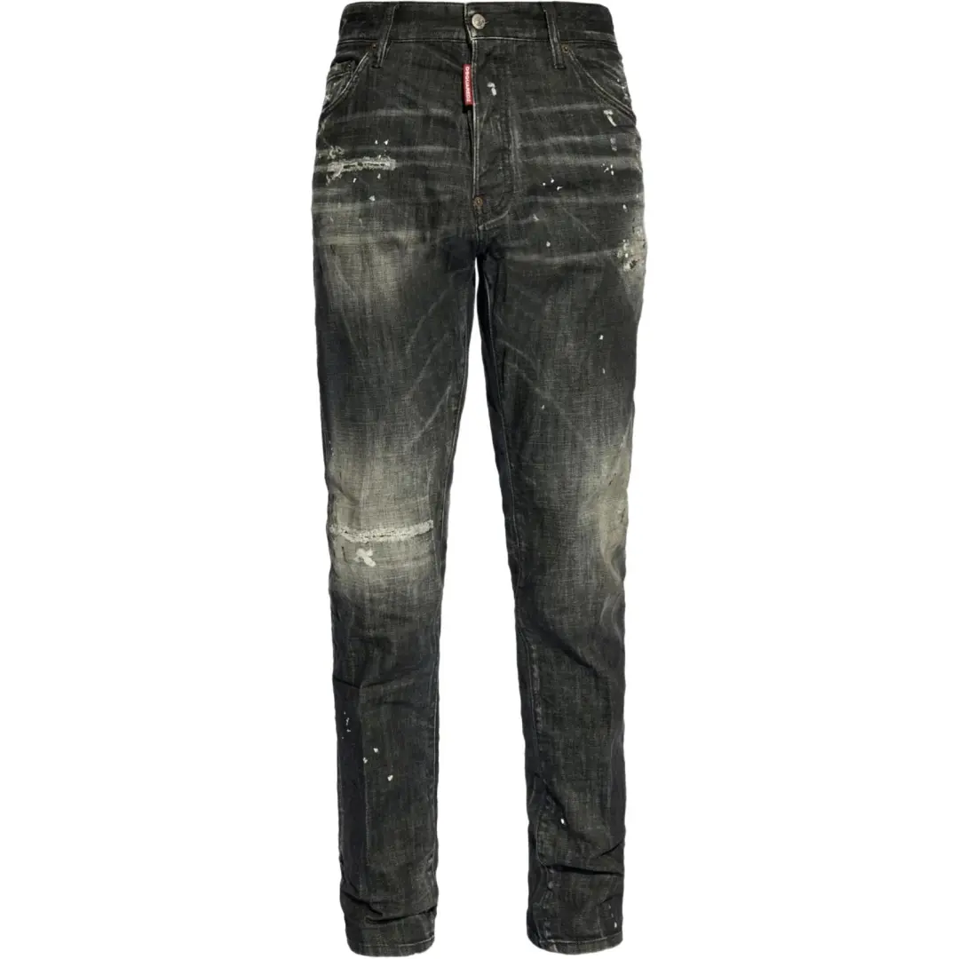 Dsquared2 Straight Leg Distressed Jeans