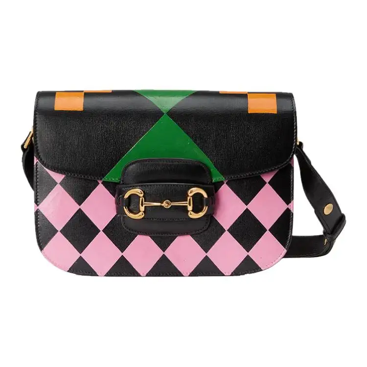GUCCI Horsebit 1955 Leather Saddle Bag, Crossbody Bag, Shoulder Bag Small Unisex Black