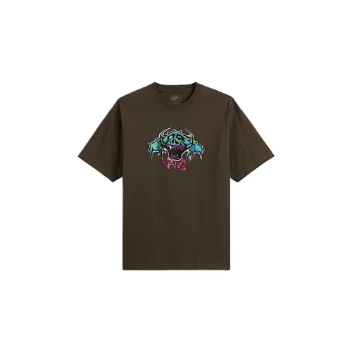 Vans T Shirts Men's Brown Crew Neck Moderate