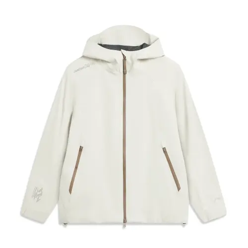 Li Ning Water Repellent And Windproof Windbreaker Jacket Women's Ecru
