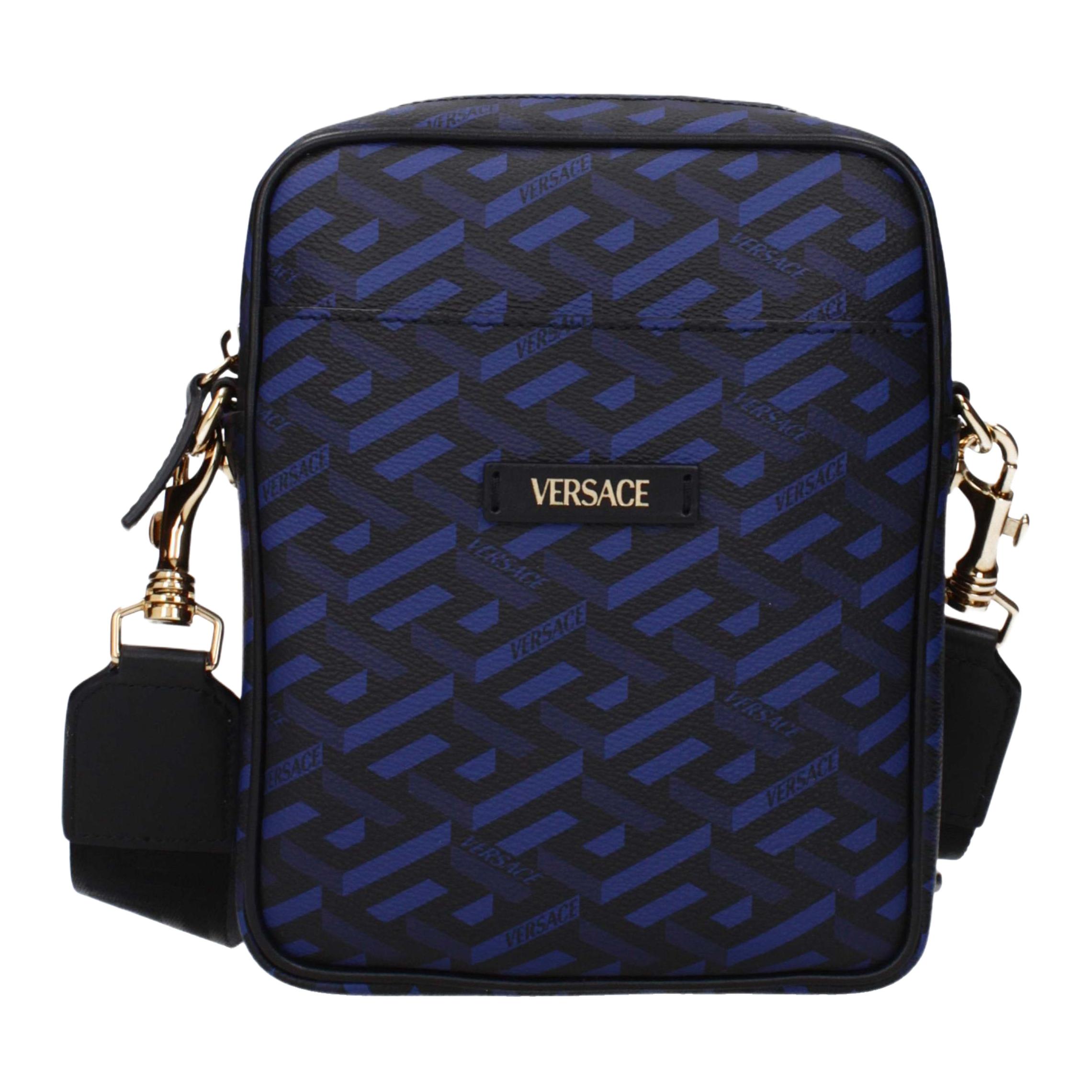 Мужская сумка Versace Shoulder Bag (синяя)
