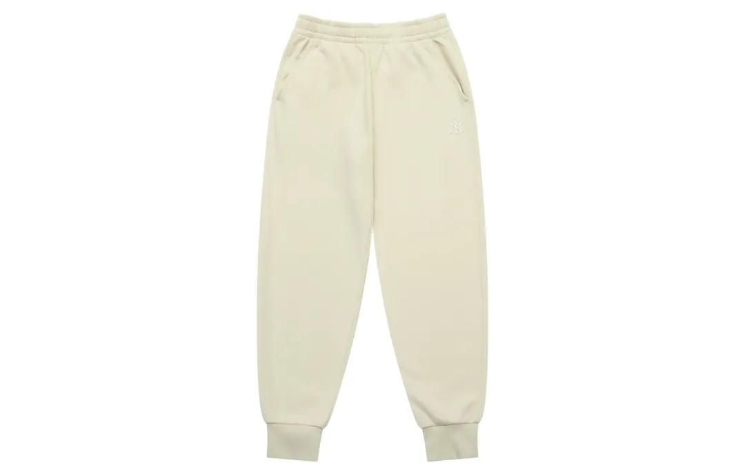 MLB New York Yankees Basic Collection 25FW Knitted Sweatpants Unisex Deep Ivory