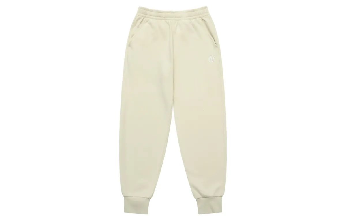 MLB New York Yankees Basic Collection 25FW Knitted Sweatpants Unisex Deep Ivory