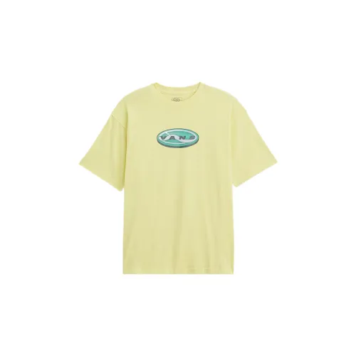Vans T Shirts Men's Yellow Crew Neck Moderate