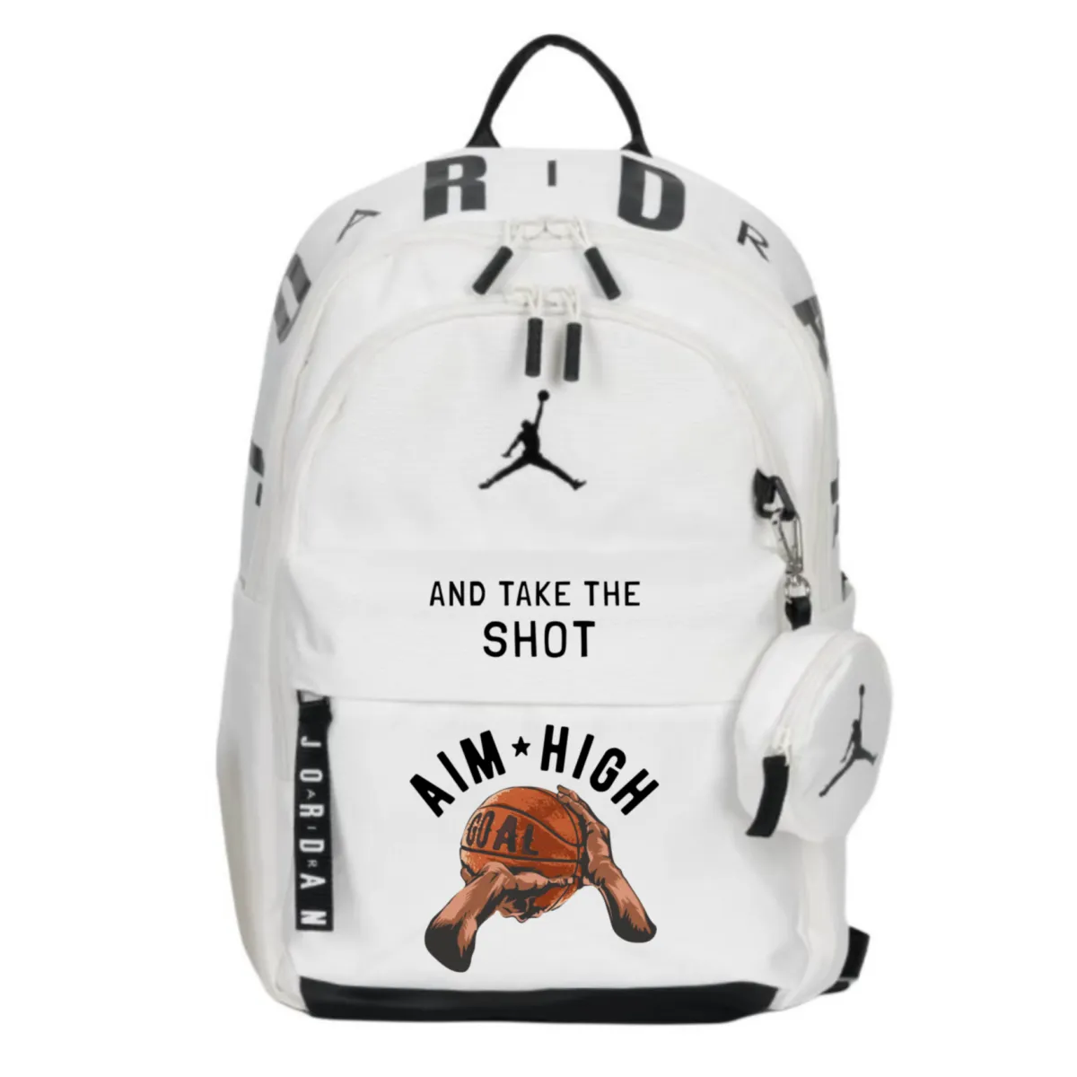 Jordan Polyester Backpack Unisex White