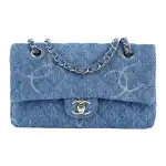 CHANEL Classic Flap CF Denim Handbag, Shoulder Bag, Crossbody Bag Women's Blue