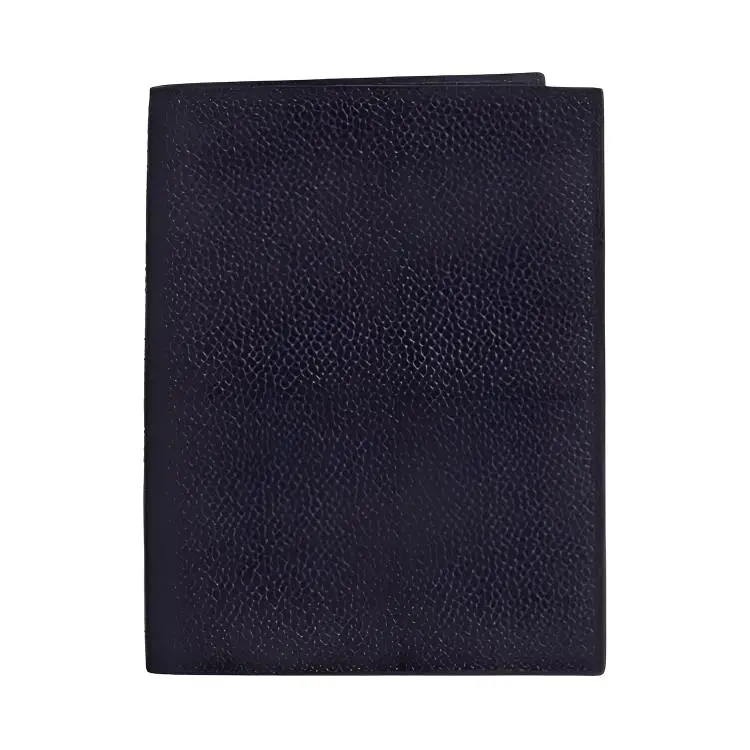 THOM BROWNE· Pebble Leather Passport Holder Men's Black