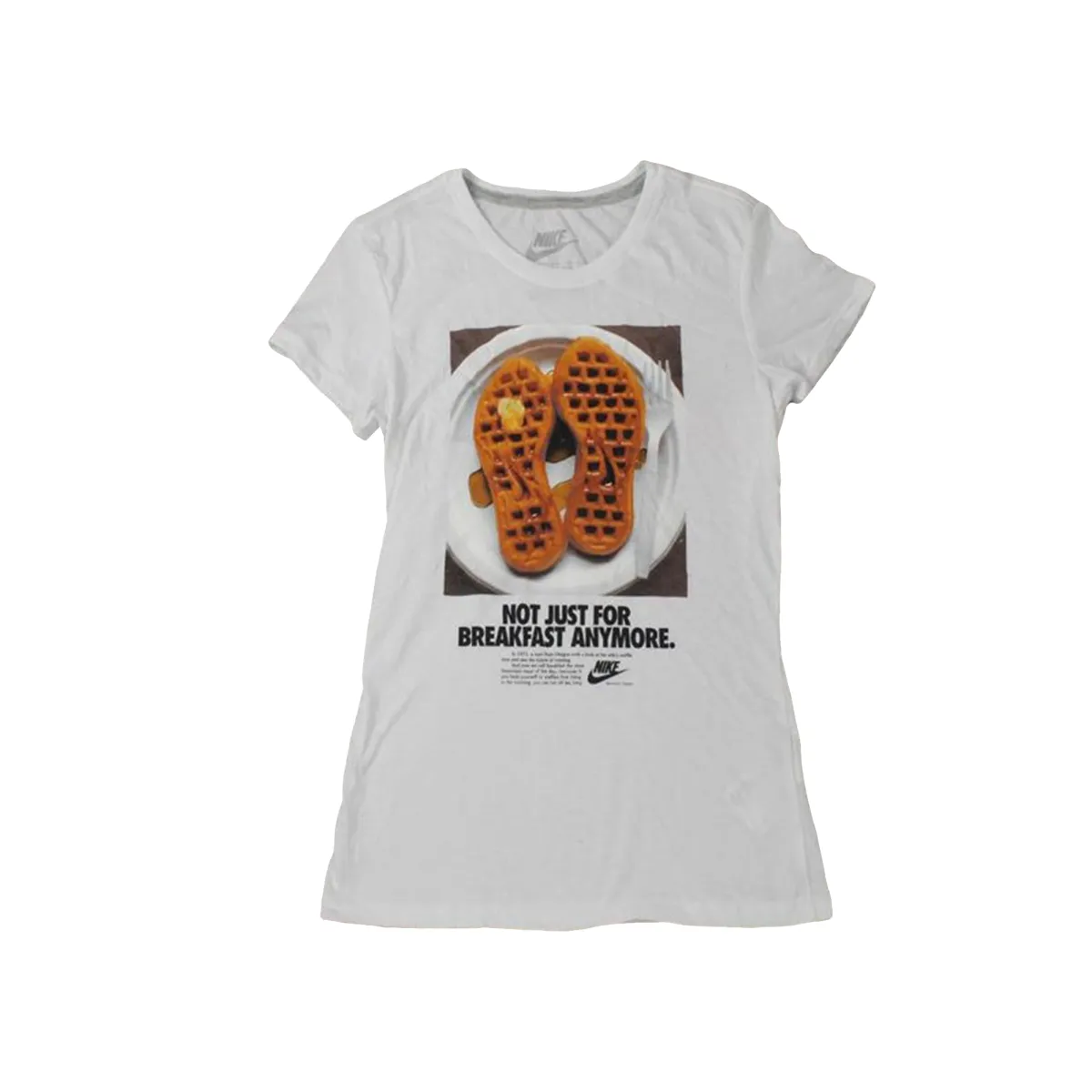 Nike T-Shirts Women's White Crew Neck Moderate