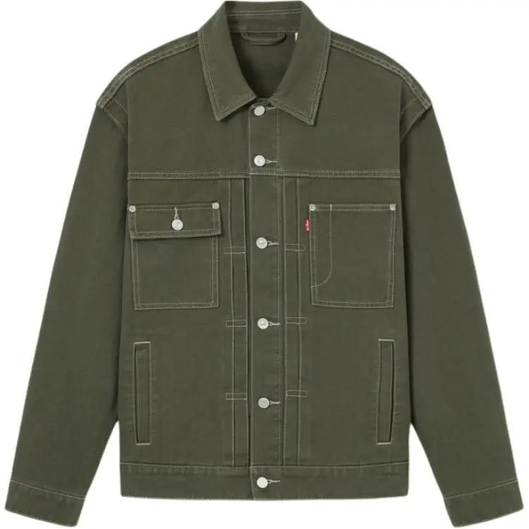 Levi's Denim Jackets Men's Seaweed Green Moderate Straight Fit