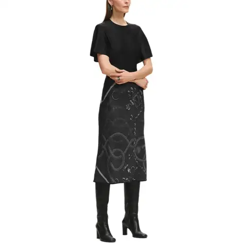 HERMES FW25 Short Sleeved Dress Women's