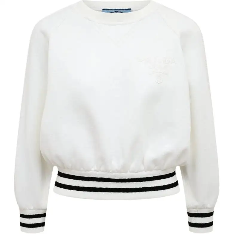 PRADA Sweatshirts Women's White Crew Neck Moderate