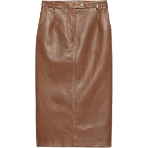 PRADA Leather Pencil Skirt