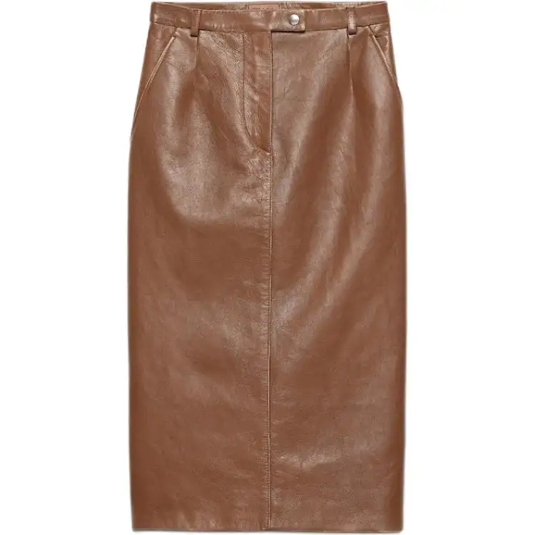PRADA Leather Pencil Skirt