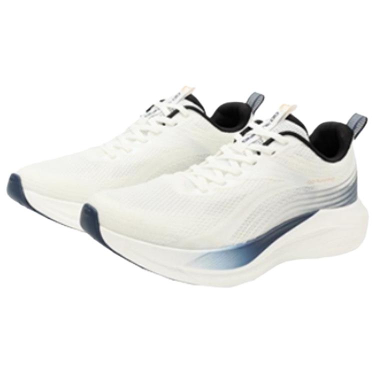 QIAODAN Low top Casual Running Shoes Men’s Ivory White Indigo Blue
