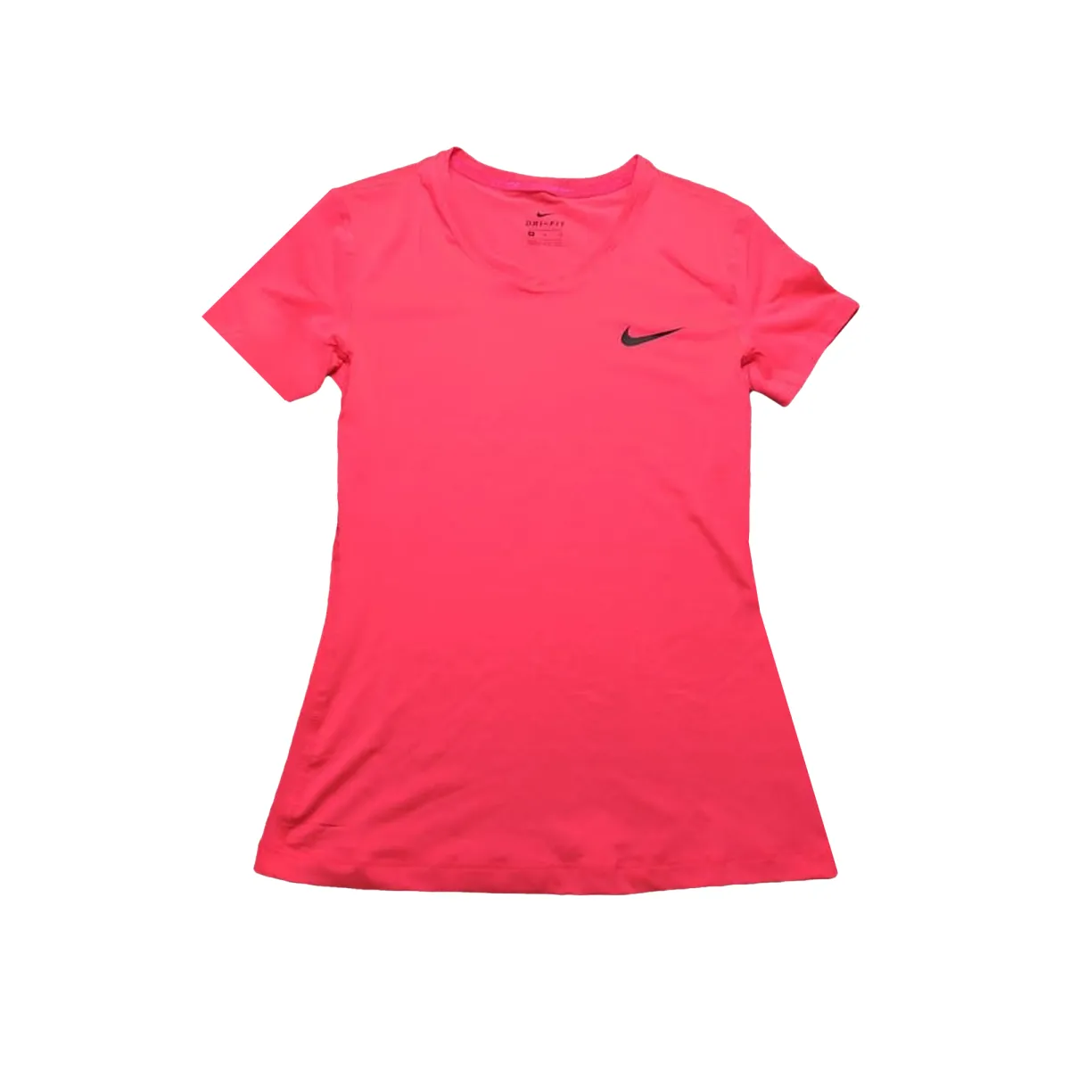 Nike Pro T-Shirts Women's Bright Red Crew Neck Moderate Nipped-in Waist