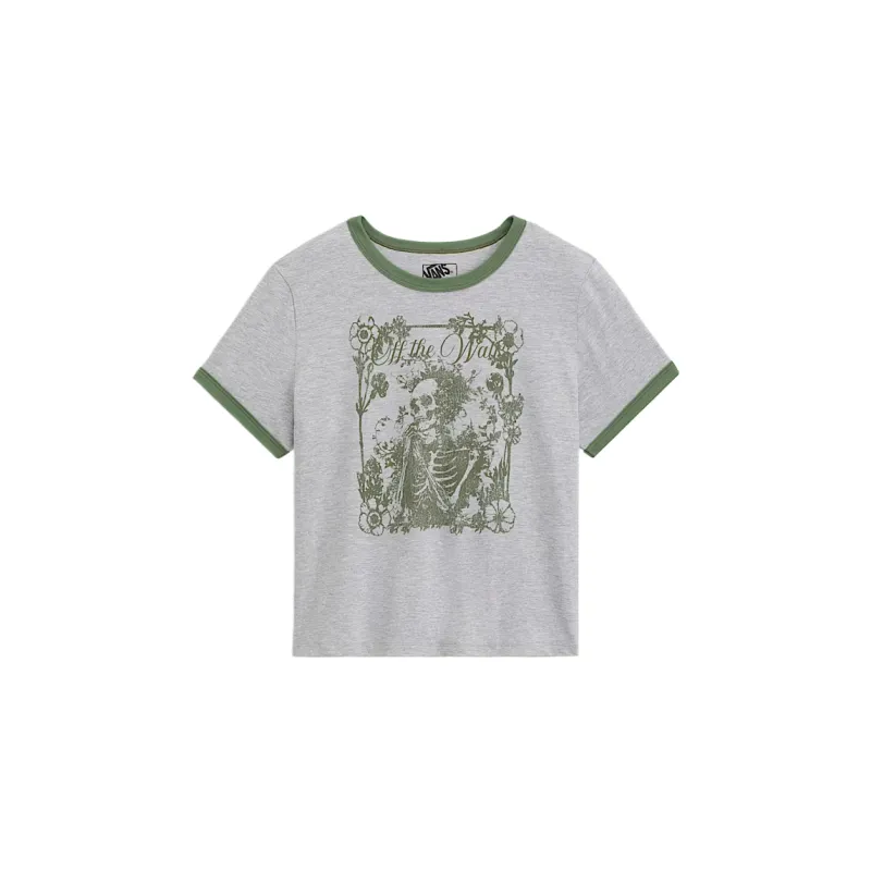 Vans T Shirts Women's Gray Crew Neck Moderate Straight Fit