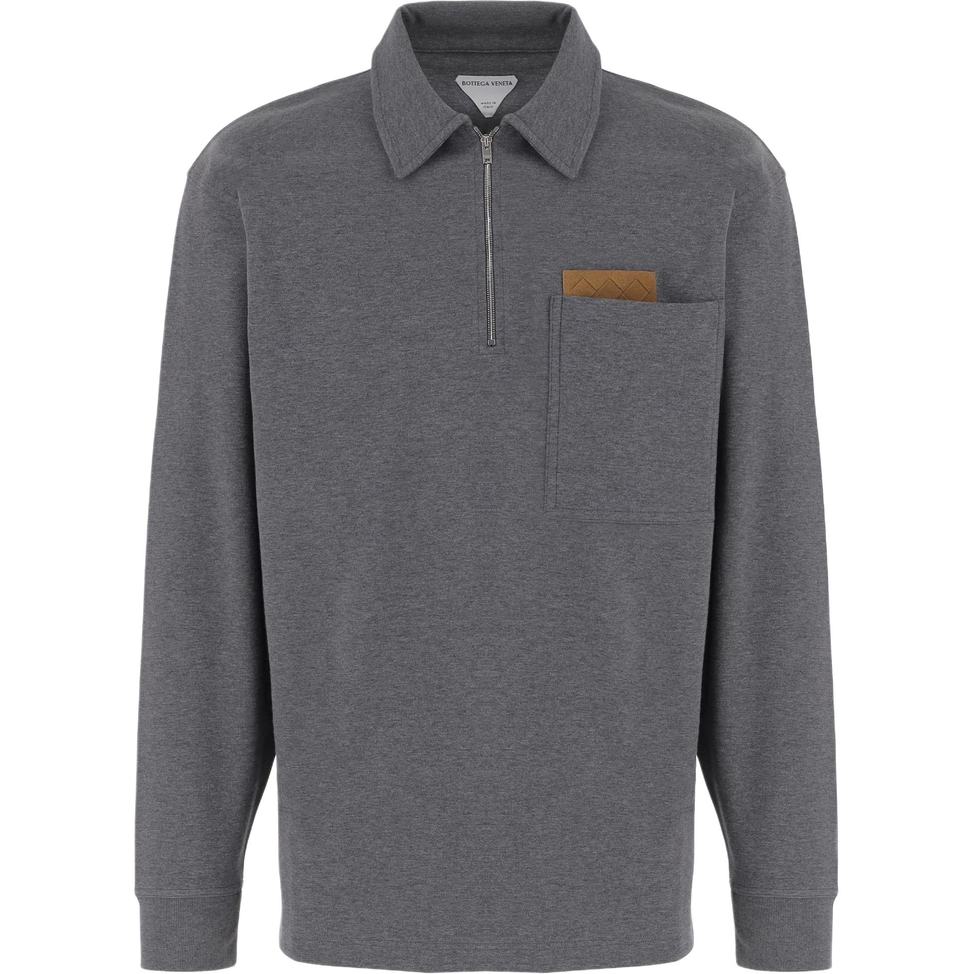 Мужская рубашка Bottega Veneta Polo (черная)
