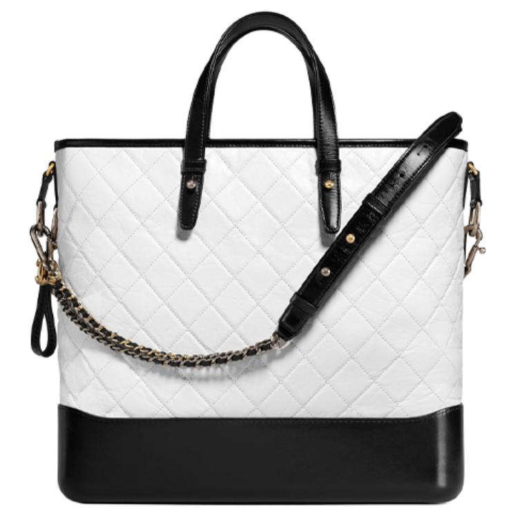 CHANEL Gabrielle Calfskin Shoulder Bag, Crossbody Bag, Handbag Large Women's White