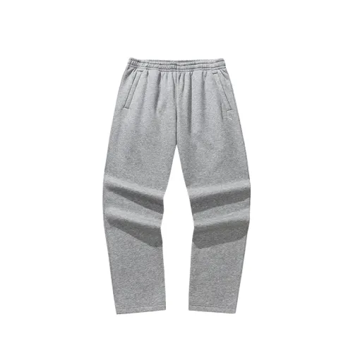 Anta Fleece Lined Thermal, Straight Fit Training, Casual Fashion Versatile, Campus Commute Sweatpants Men's