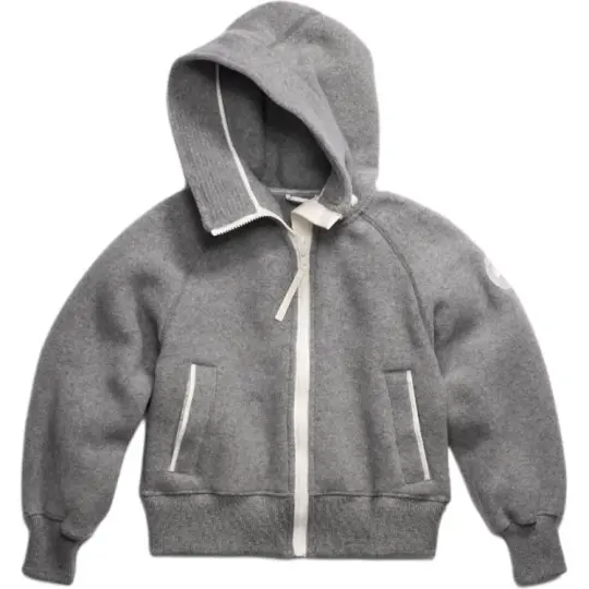 Canada Goose Chilliwack Series SS25 White Label Шерстяной флисовый ветрозащитный передний теплый бомбер Женский бежевый