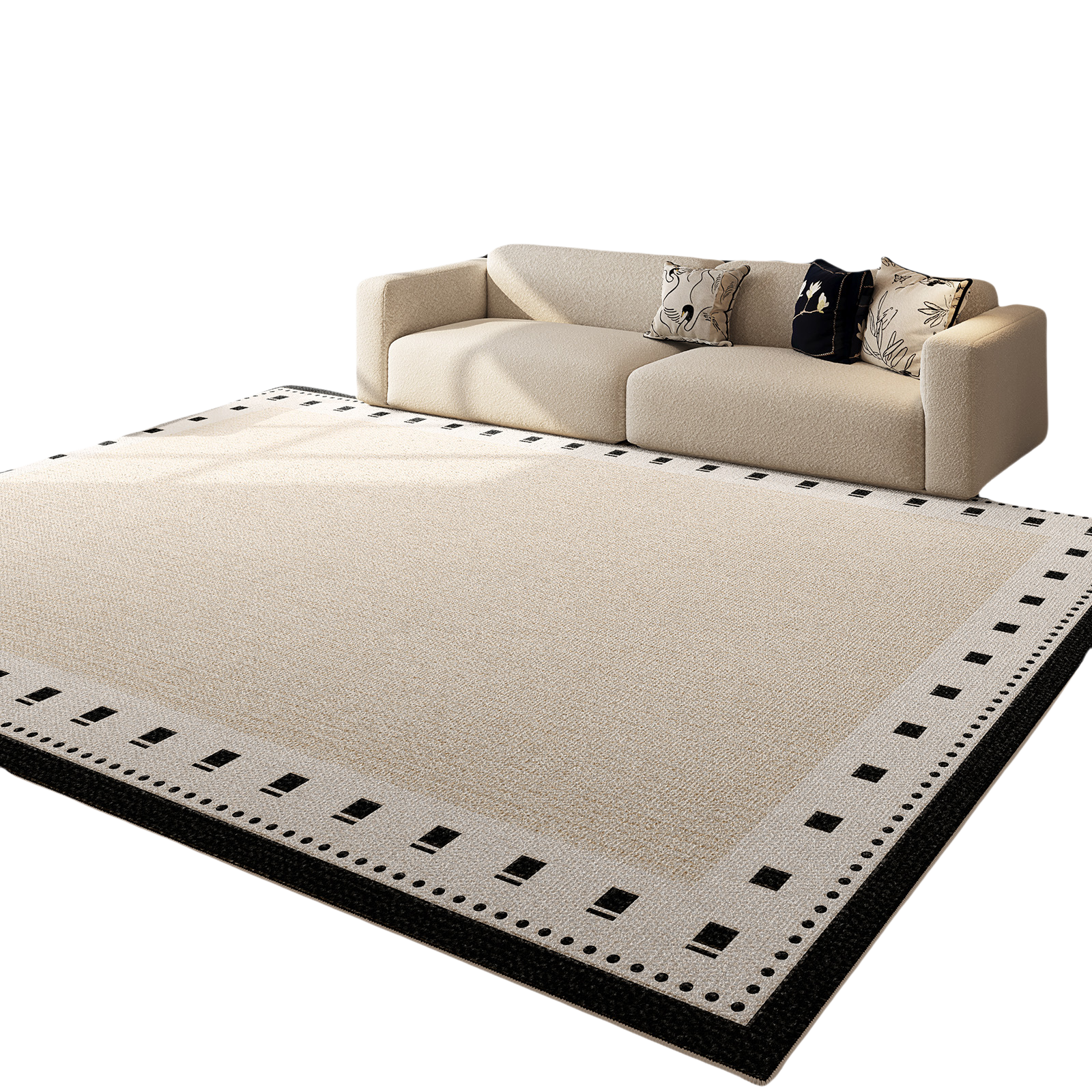 Yu Zhaolin low luxury simple style European style stain-resistant and easy-care loop velvet living room high-end home sofa carpet