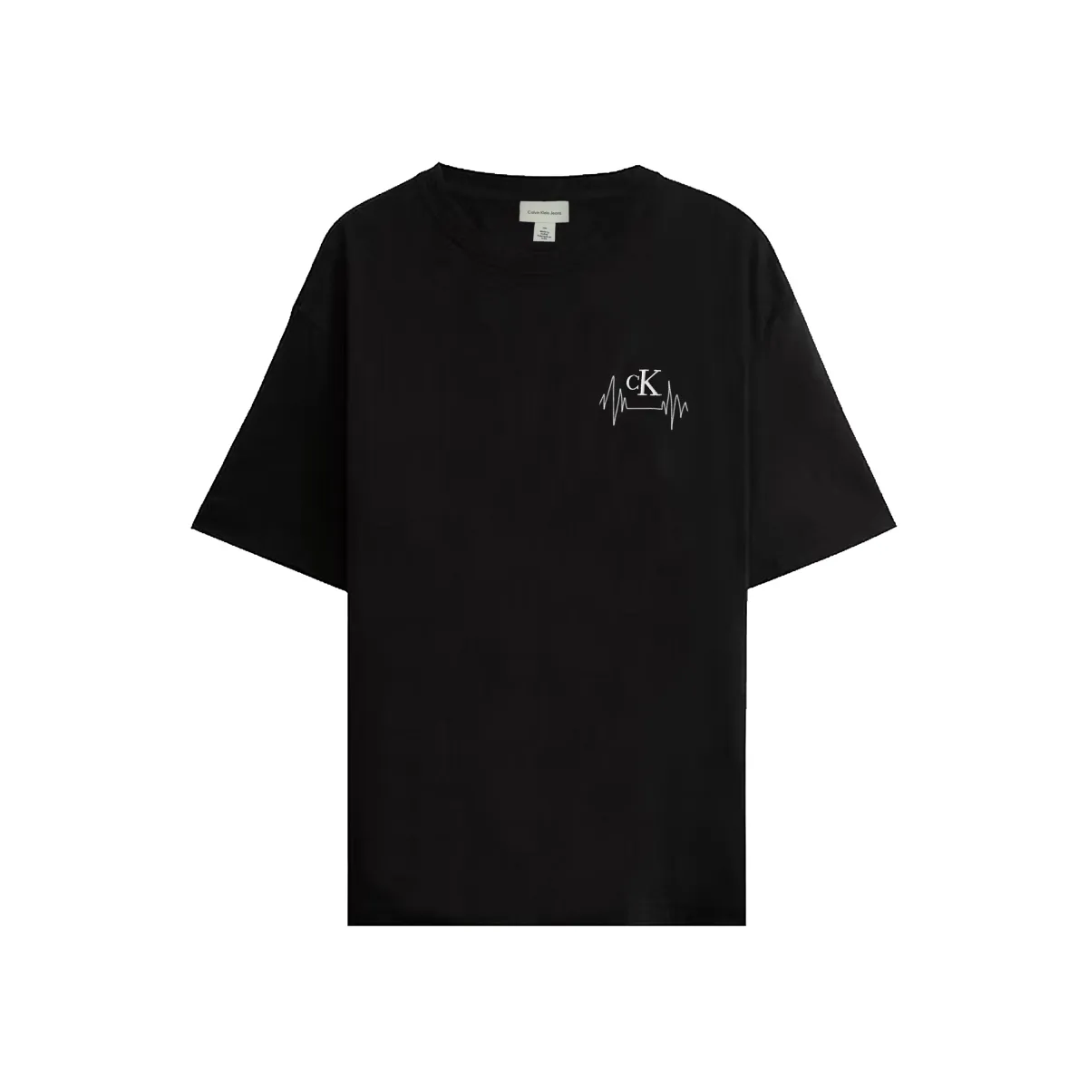 Calvin Klein T-Shirts Unisex Black Crew Neck Moderate Straight Fit