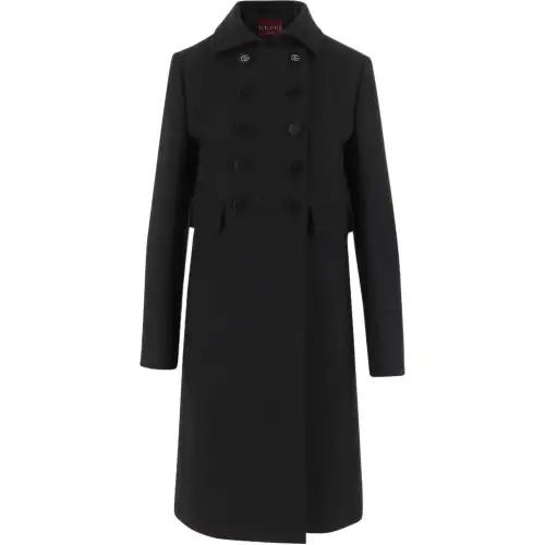 GUCCI Coats Women's Black Lapel Moderate Other