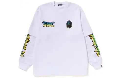 Bape Lux Sport Pattern Oversized Double Long Sleeve Tee