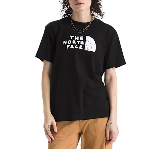 THE NORTH FACE T Shirts Women's Black Crew Neck Moderate Straight Fit