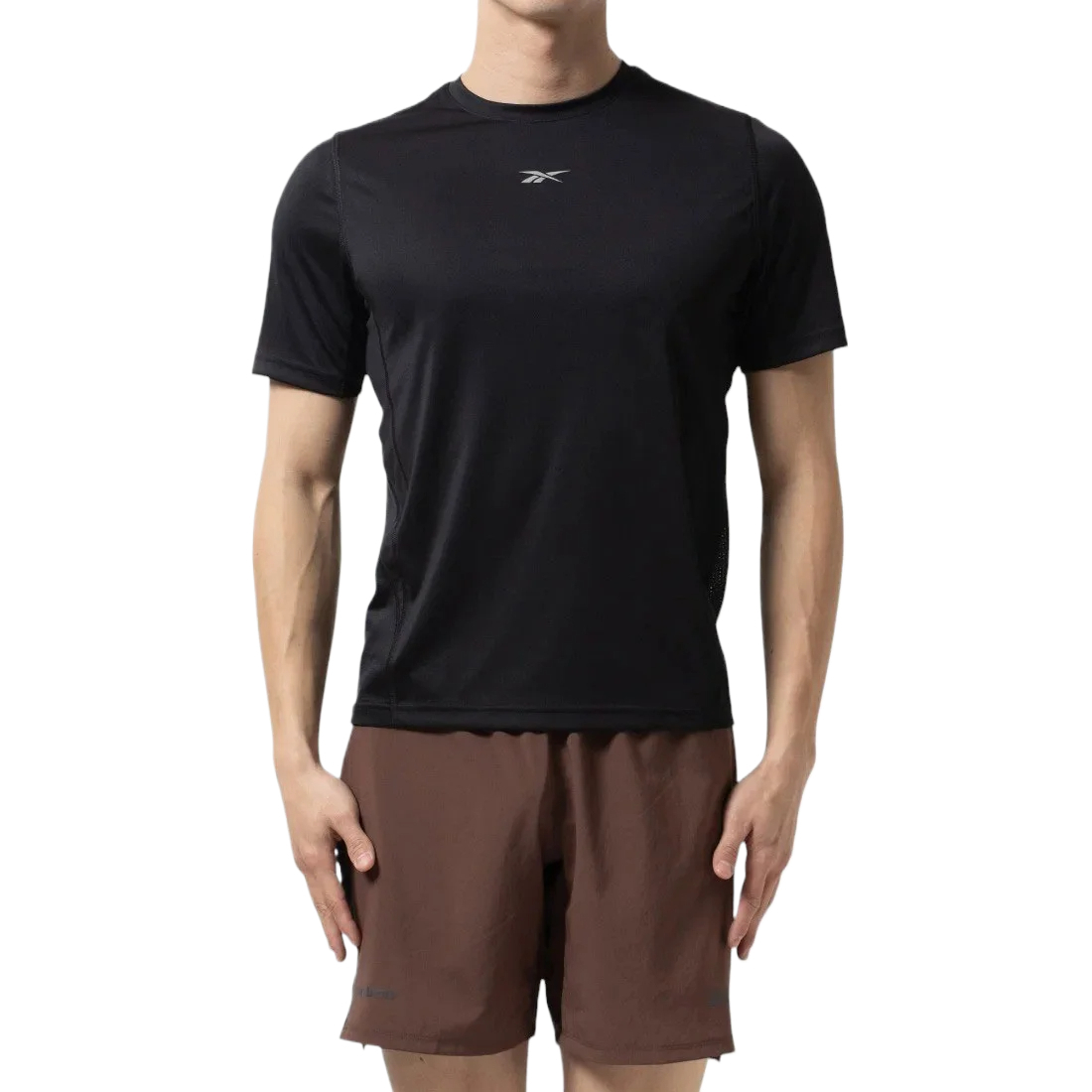 Reebok T Shirts Men's Black Crew Neck