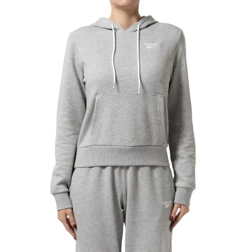 Reebok Sweatshirts Women's Gray Hooded Moderate Regular