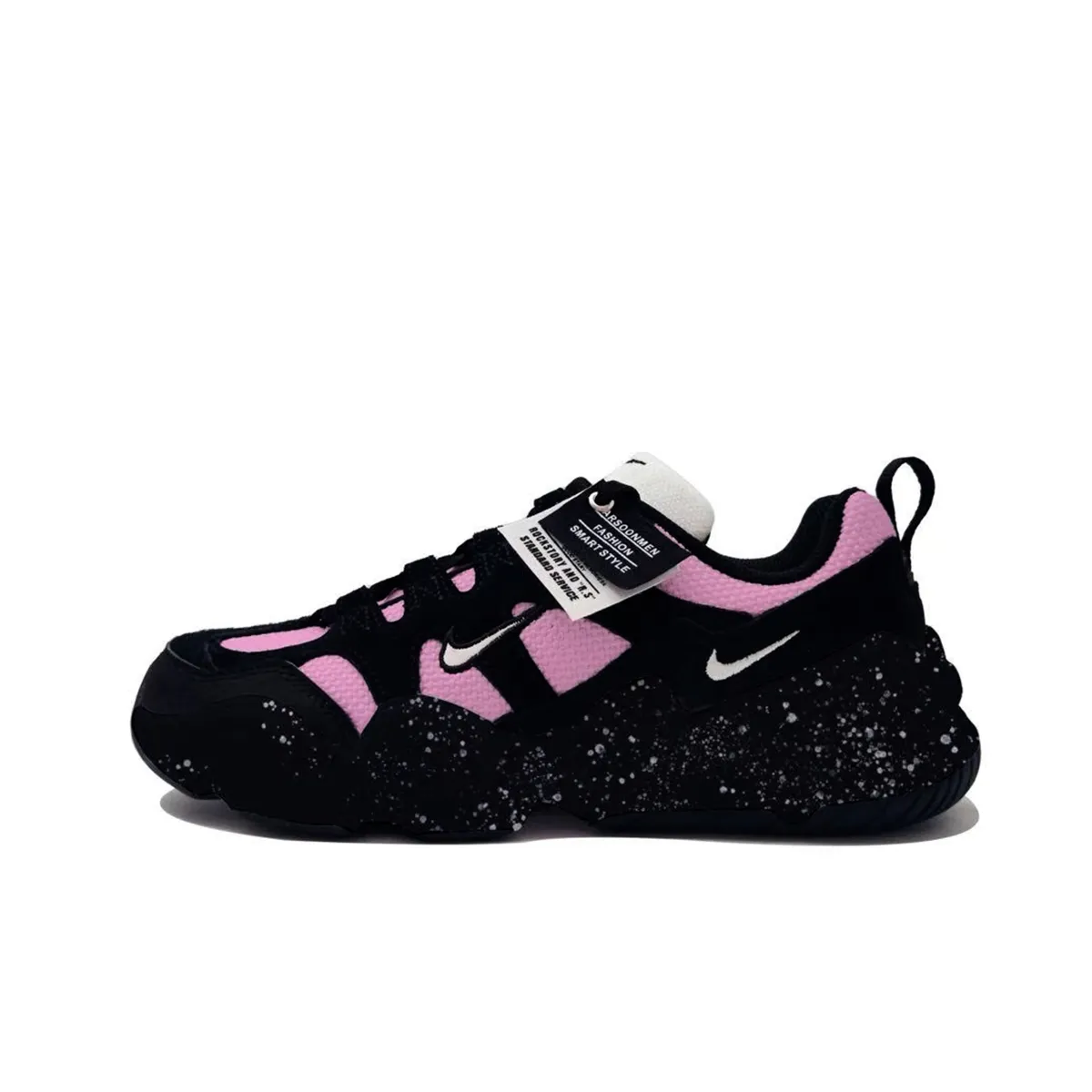 Nike Tech Hera Frost MH Plan Abrasion Resistant Low top Casual Shoes Unisex Black Pink