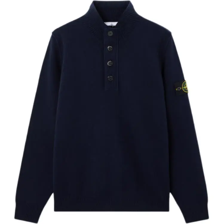 STONE ISLAND Logo Patch High Neck Sweater
