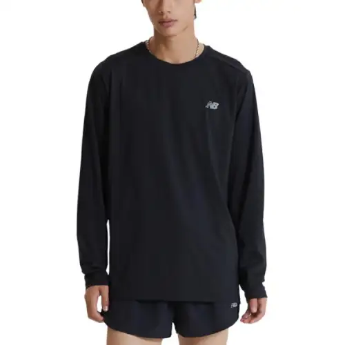 New Balance T Shirts Men's White Crew Neck