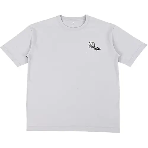 Converse T Shirts Men's Gray Crew Neck Moderate