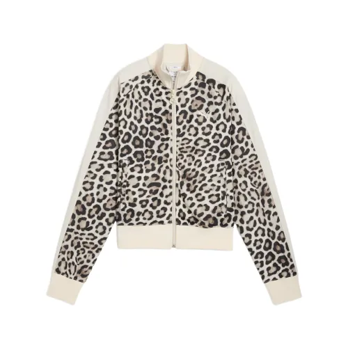 T7 Leopard Luxe Women's Animal Print Track Jacket